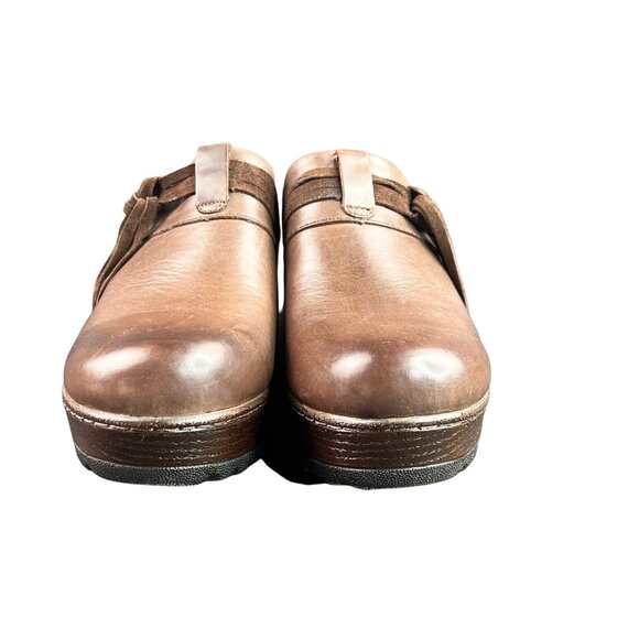 B.O.C. Womens Brown Leather Block Heel Platform Mule Clogs Shoes US sz 8 EUC - Picture 10 of 12